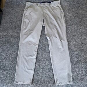 Mizzen+Main Helmsman Pants Mens 38x32 Gray Slim Fit Stretch Golf Performance